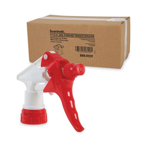 Trigger Sprayer 250, 9.25" Tube Fits 32 oz Bottles, Red/White, 24/Carton. Picture 1