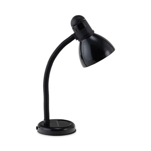 Advanced Style Incandescent Gooseneck Desk Lamp, 6"w x 6"d x 18"h, Black. The main picture.