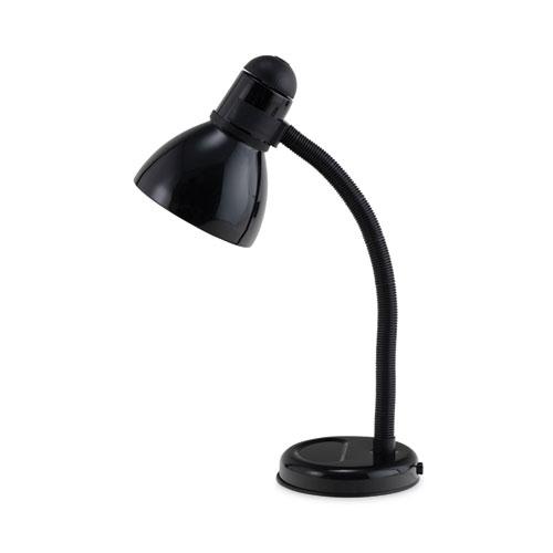 Advanced Style Incandescent Gooseneck Desk Lamp, 6"w x 6"d x 18"h, Black. Picture 2