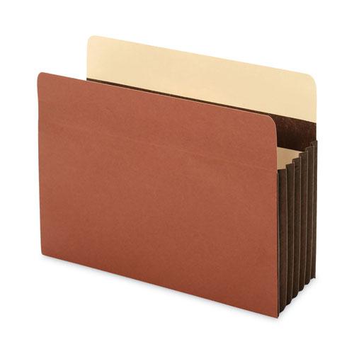 Redrope Expanding File Pockets, 7" Expansion, Letter Size, Brown, 5/Box. Picture 1