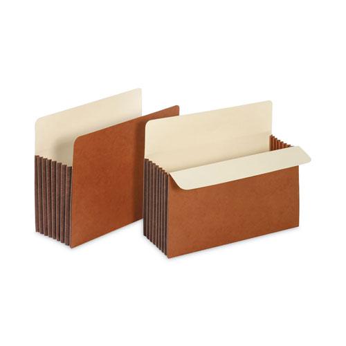 Redrope Expanding File Pockets, 7" Expansion, Letter Size, Brown, 5/Box. Picture 2