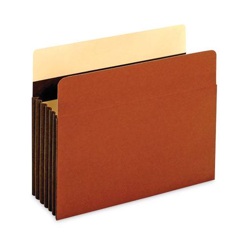 Redrope Expanding File Pockets, 7" Expansion, Letter Size, Brown, 5/Box. Picture 4