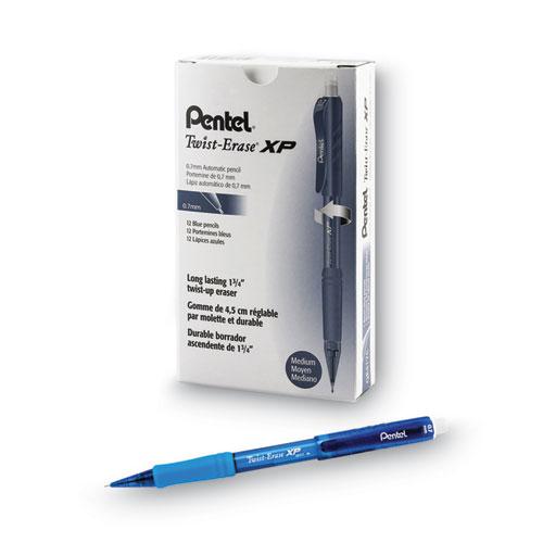 Twist-Erase EXPRESS Mechanical Pencil, 0.7 mm, HB (#2.5), Black Lead, Blue Barrel, Dozen. Picture 3