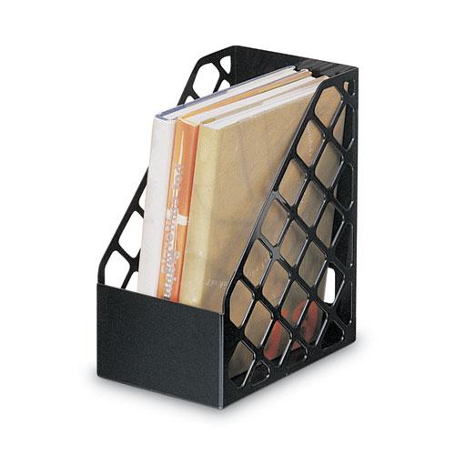 Recycled Plastic Large Magazine File, 6.25 x 9.5 x 11.88, Black. Picture 4