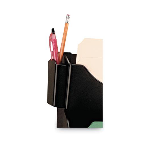 Grande Central Filing System, 4 Sections, Legal/Letter Size, Wall Mount, 16.63" x 4.75" x 27.5", Black, 4/Pack. Picture 2