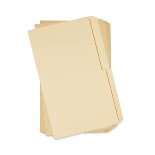 Top Tab File Folders, 1/2-Cut Tabs: Assorted, Legal Size, 0.75" Expansion, Manila, 100/Box. Picture 6