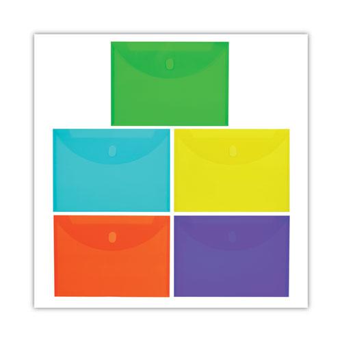 Reusable Poly Envelope, Hook/Loop Closure, 8.5 x 11, Assorted Colors, 10/Pack. Picture 3