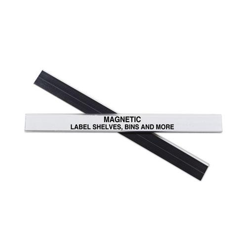 HOL-DEX Magnetic Shelf/Bin Label Holders, Side Load, 0.5 x 6, Clear, 10/Box. Picture 1