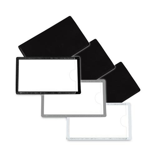 Slap-Stick Magnetic Label Holders, Side Load, 4.25 x 2.5, Black, 10/Pack. Picture 5