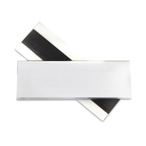 HOL-DEX Magnetic Shelf/Bin Label Holders, Side Load, 2 x 6, Clear, 10/Box. Picture 2