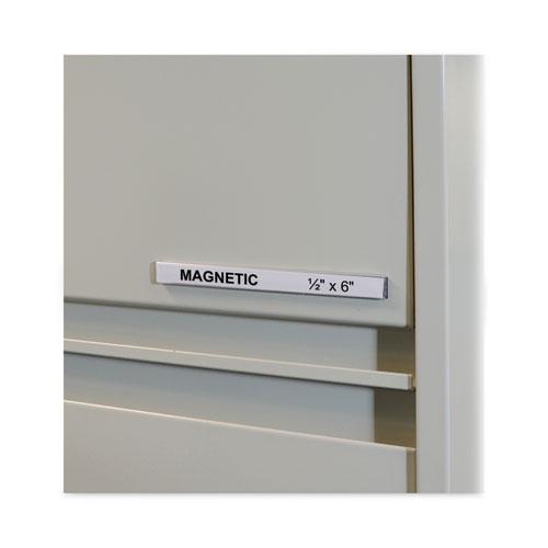 HOL-DEX Magnetic Shelf/Bin Label Holders, Side Load, 0.5 x 6, Clear, 10/Box. Picture 4