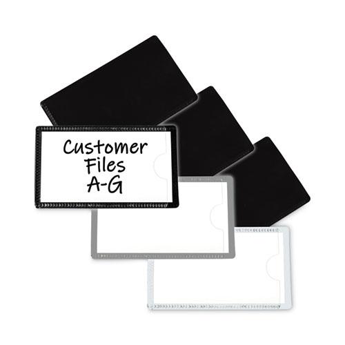 Slap-Stick Magnetic Label Holders, Side Load, 4.25 x 2.5, Gray, 10/Pack. Picture 4