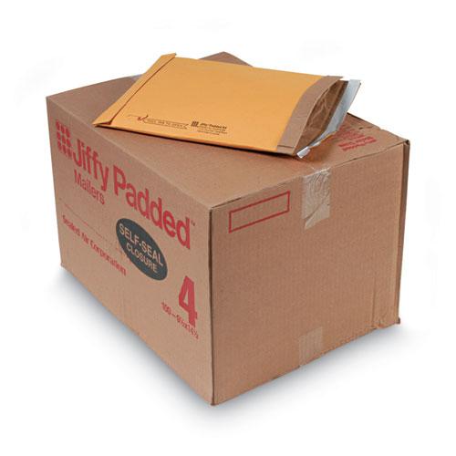 Jiffy Padded Mailer, #4, Paper Padding, Self-Adhesive Closure, 9.5 x 14.5, Natural Kraft, 100/Carton. Picture 1