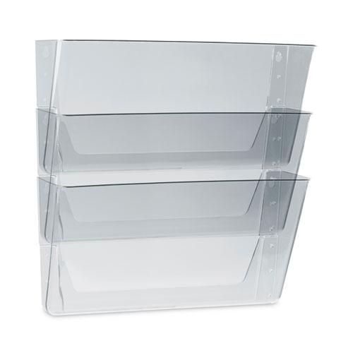 Wall File, 3 Sections, Legal Size 16" x 4" x 14", Clear, 3/Set. Picture 3