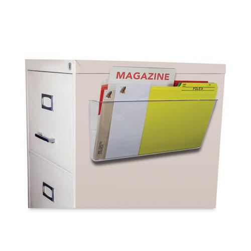 Unbreakable Magnetic Wall File, Legal/Letter Size, 16" x 4" x 7", Clear. Picture 3