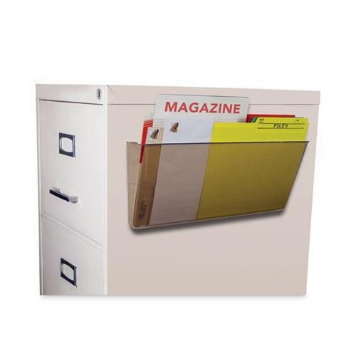 Unbreakable Magnetic Wall File, Legal/Letter Size, 16" x 4" x 7", Smoke. Picture 3
