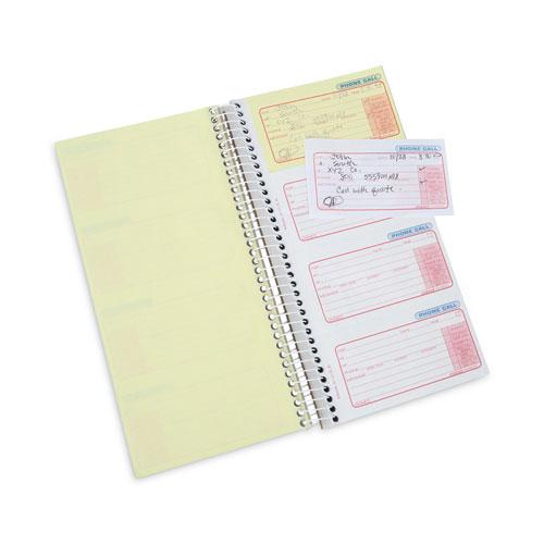 Wirebound Message Books, Two-Part Carbonless, 5 x 2.75, 4/Page, 400 Forms. Picture 6