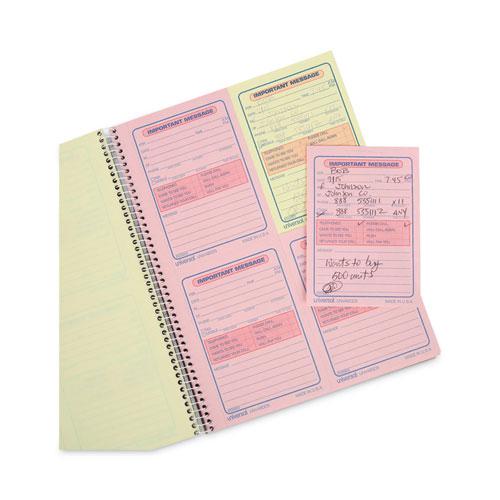 Wirebound Message Books, Two-Part Carbonless, 5.5 x 3.88, 4 Forms/Sheet, 200 Forms Total. Picture 6