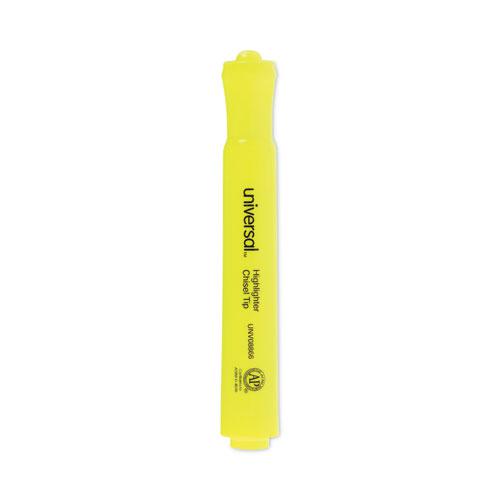 Desk Highlighter Value Pack, Fluorescent Yellow Ink, Chisel Tip, Yellow Barrel, 36/Pack. Picture 1