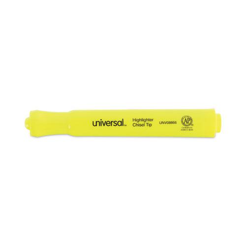 Desk Highlighter Value Pack, Fluorescent Yellow Ink, Chisel Tip, Yellow Barrel, 36/Pack. Picture 3