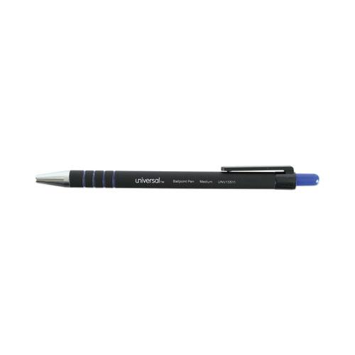 Ballpoint Pen, Retractable, Medium 1 mm, Blue Ink, Blue Barrel, Dozen. Picture 3