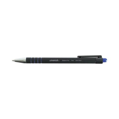 Ballpoint Pen, Retractable, Fine 0.7 mm, Blue Ink, Blue Barrel, Dozen. Picture 4