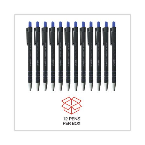 Ballpoint Pen, Retractable, Fine 0.7 mm, Blue Ink, Blue Barrel, Dozen. Picture 5