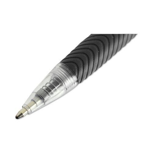 Comfort Grip Ballpoint Pen, Retractable, Medium 1 mm, Black Ink, Clear/Black Barrel, 48/Pack. Picture 7