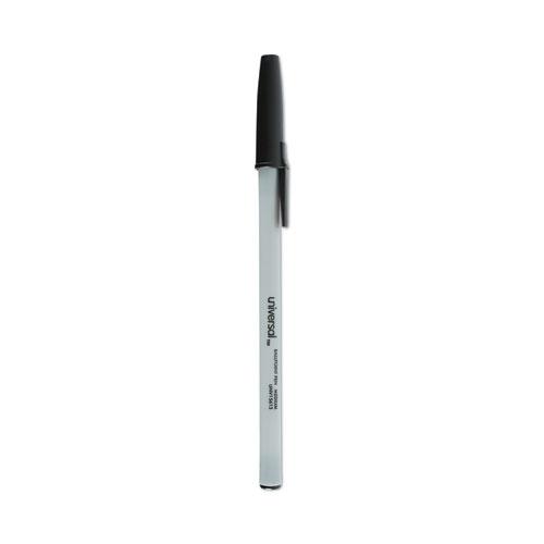 Ballpoint Pen Value Pack, Stick, Medium 1 mm, Black Ink, Gray/Black Barrel, 60/Pack. Picture 1