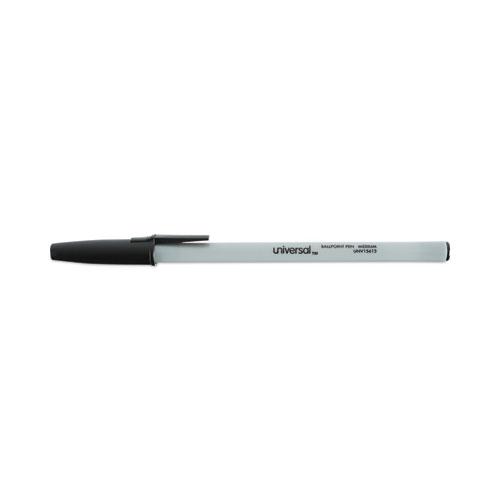 Ballpoint Pen Value Pack, Stick, Medium 1 mm, Black Ink, Gray/Black Barrel, 60/Pack. Picture 3
