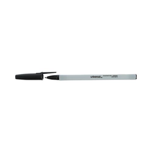 Ballpoint Pen Value Pack, Stick, Medium 1 mm, Black Ink, Gray/Black Barrel, 60/Pack. Picture 4