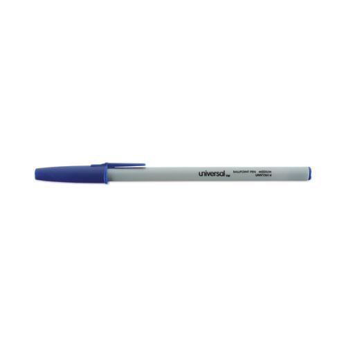 Ballpoint Pen Value Pack, Stick, Medium 1 mm, Blue Ink, Gray/Blue Barrel, 60/Pack. Picture 3