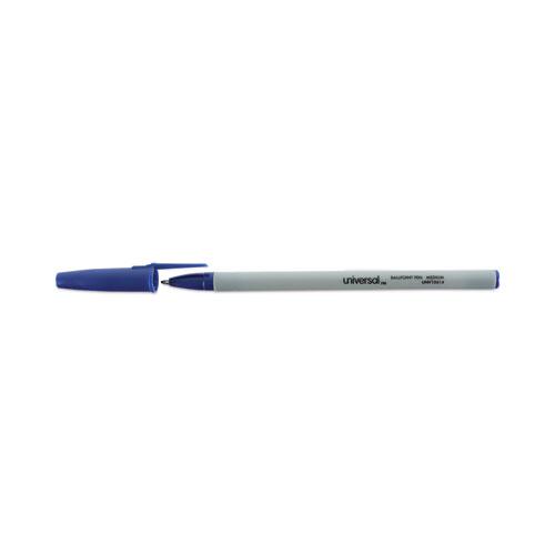 Ballpoint Pen Value Pack, Stick, Medium 1 mm, Blue Ink, Gray/Blue Barrel, 60/Pack. Picture 4