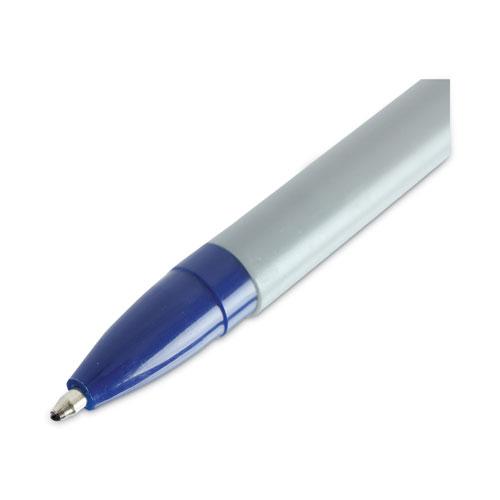 Ballpoint Pen Value Pack, Stick, Medium 1 mm, Blue Ink, Gray/Blue Barrel, 60/Pack. Picture 6