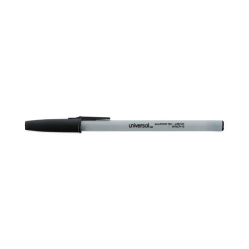Ballpoint Pen, Stick, Medium 1 mm, Black Ink, Gray Barrel, Dozen. Picture 3