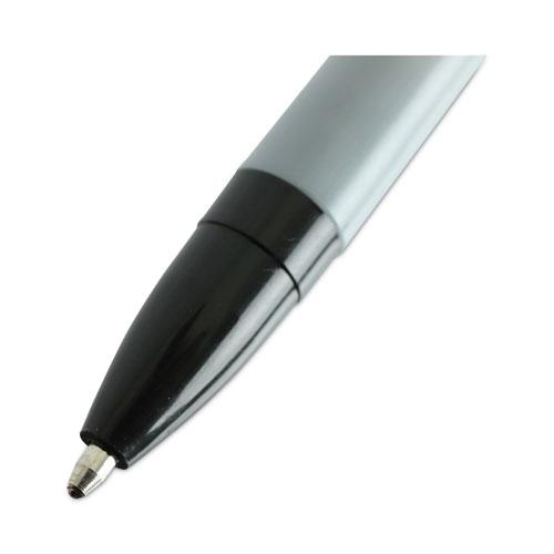 Ballpoint Pen, Stick, Medium 1 mm, Black Ink, Gray Barrel, Dozen. Picture 6