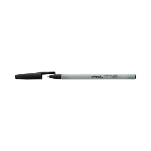 Ballpoint Pen, Stick, Medium 1 mm, Black Ink, Gray Barrel, Dozen. Picture 7