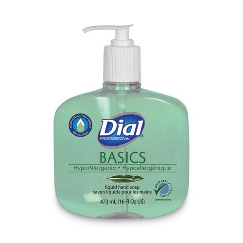 Basics MP Free Liquid Hand Soap, Unscented, 16 oz Pump Bottle, 12/Carton. Picture 1
