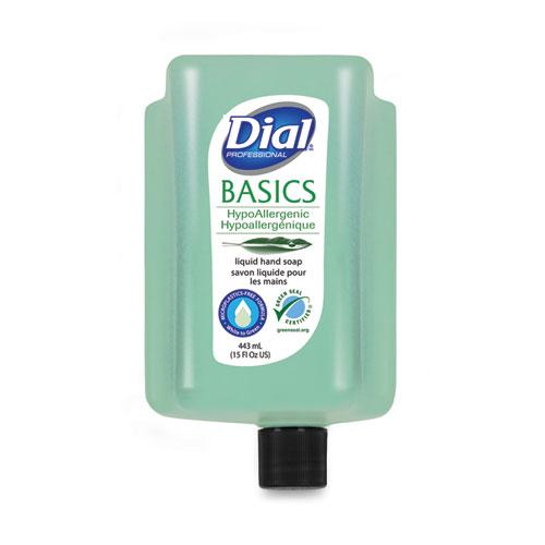 Basics MP Free Liquid Hand Soap Refill for Versa Dispenser, Unscented, 15 oz Refill Bottle, 6/Carton. Picture 1