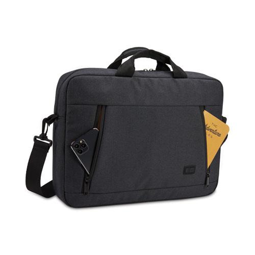 Huxton 15.6" Laptop Attache, Fits Devices Up to 15.6", Polyester, 16.3 x 2.8 x 12.4, Black. Picture 2