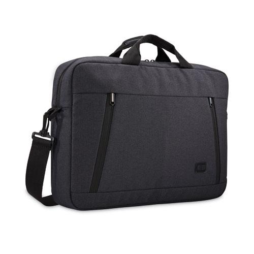 Huxton 15.6" Laptop Attache, Fits Devices Up to 15.6", Polyester, 16.3 x 2.8 x 12.4, Black. Picture 1