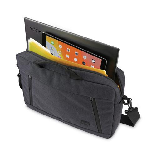 Huxton 15.6" Laptop Attache, Fits Devices Up to 15.6", Polyester, 16.3 x 2.8 x 12.4, Black. Picture 3