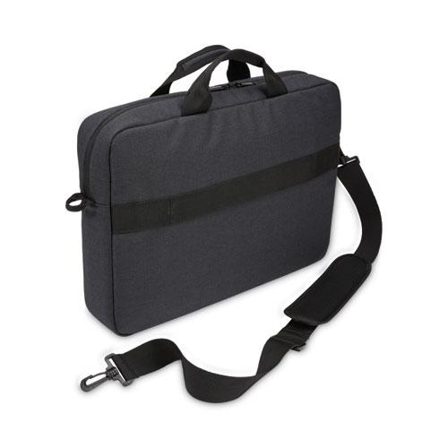 Huxton 15.6" Laptop Attache, Fits Devices Up to 15.6", Polyester, 16.3 x 2.8 x 12.4, Black. Picture 4