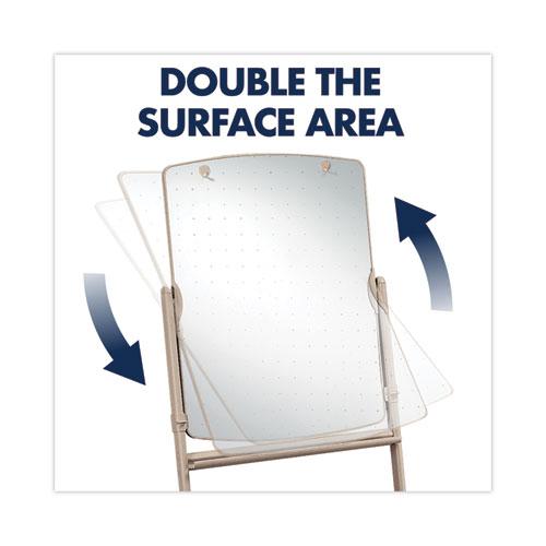 Total Erase Reversible Mobile Easel, 31 x 41, White Surface, Neutral Frame. Picture 5