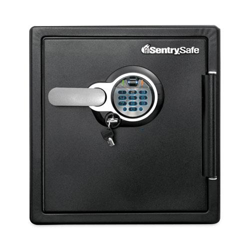 Fire-Safe with Biometric and Keypad Access, 1.23 cu ft, 16.3w x 19.3d x 17.8h, Black. Picture 3