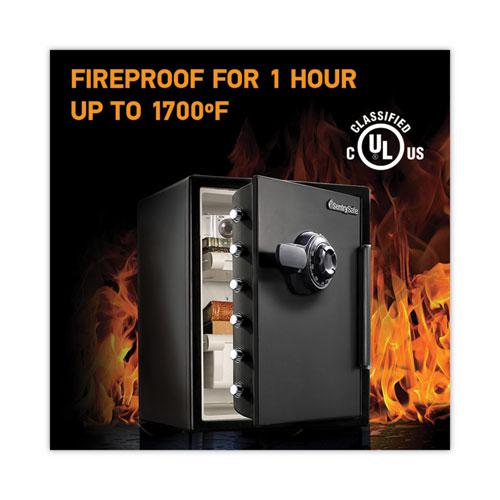 Fire-Safe with Combination Access, 2 cu ft, 18.6w x 19.3d x 23.8h, Black. Picture 3