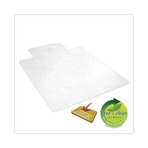EconoMat All Day Use Chair Mat for Hard Floors, Flat Packed, 46 x 60, Lipped, Clear. Picture 4