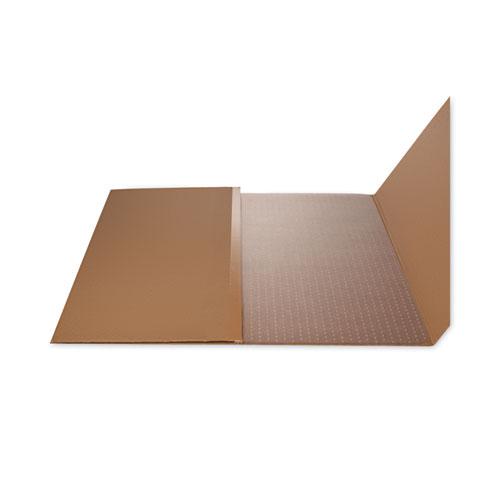 DuraMat Moderate Use Chair Mat, Low Pile Carpet, Flat, 45 x 53, Rectangle, Clear. Picture 7