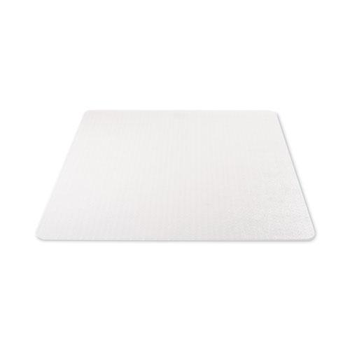 SuperMat Frequent Use Chair Mat, Med Pile Carpet, Flat, 45 x 53, Rectangular, Clear. Picture 6