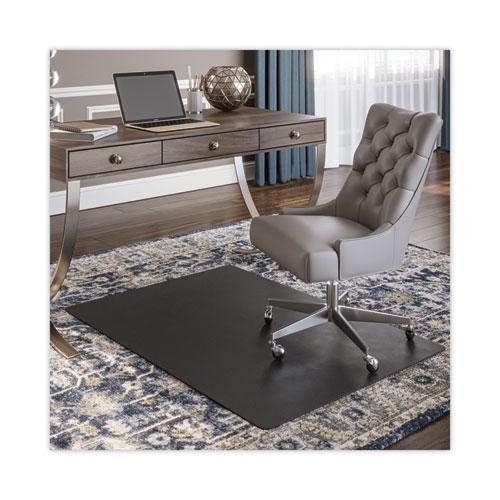 SuperMat Frequent Use Chair Mat for Medium Pile Carpet, 45 x 53, Rectangular, Black. Picture 1